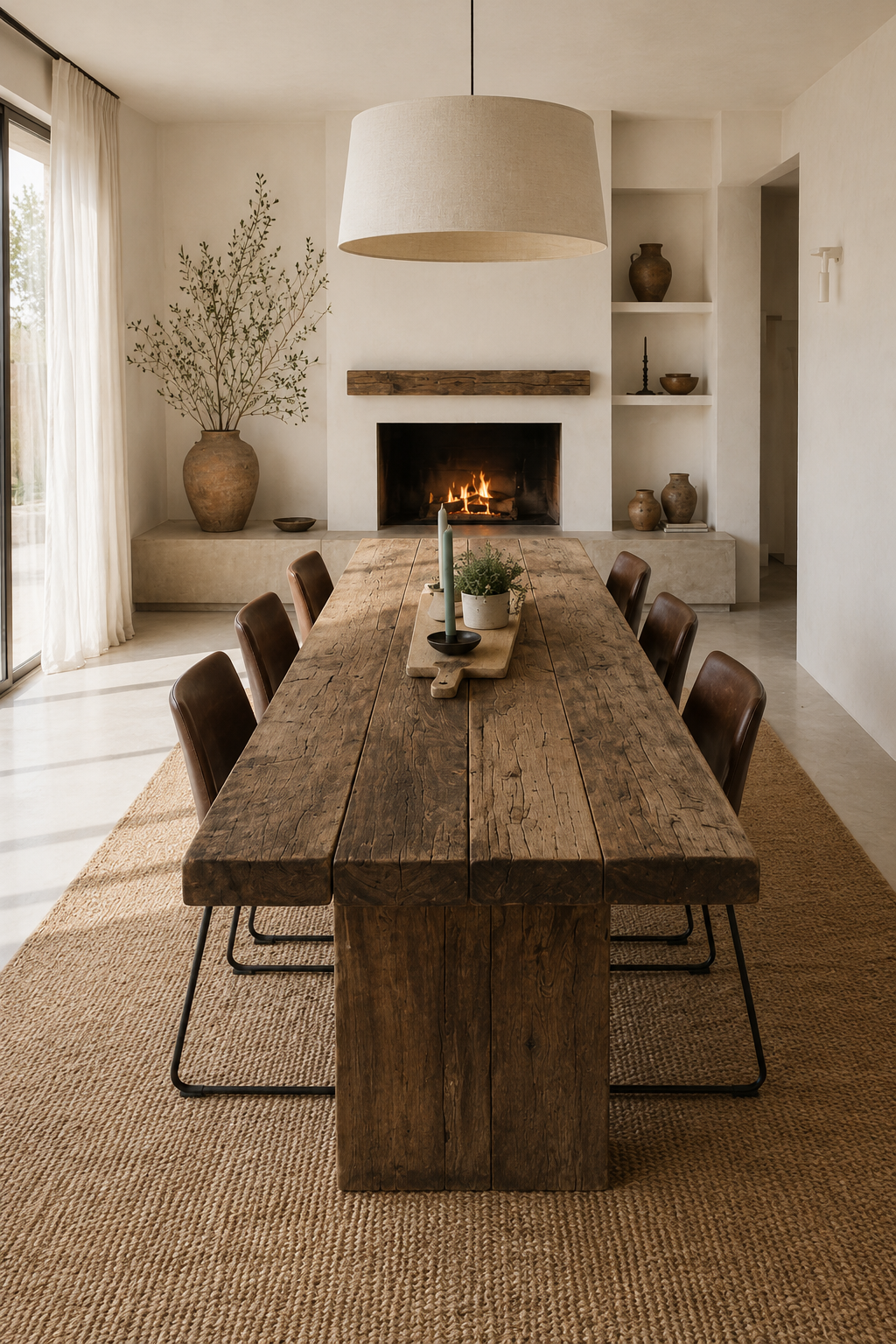 MESA DE COMEDOR VIGAS RUSTIC