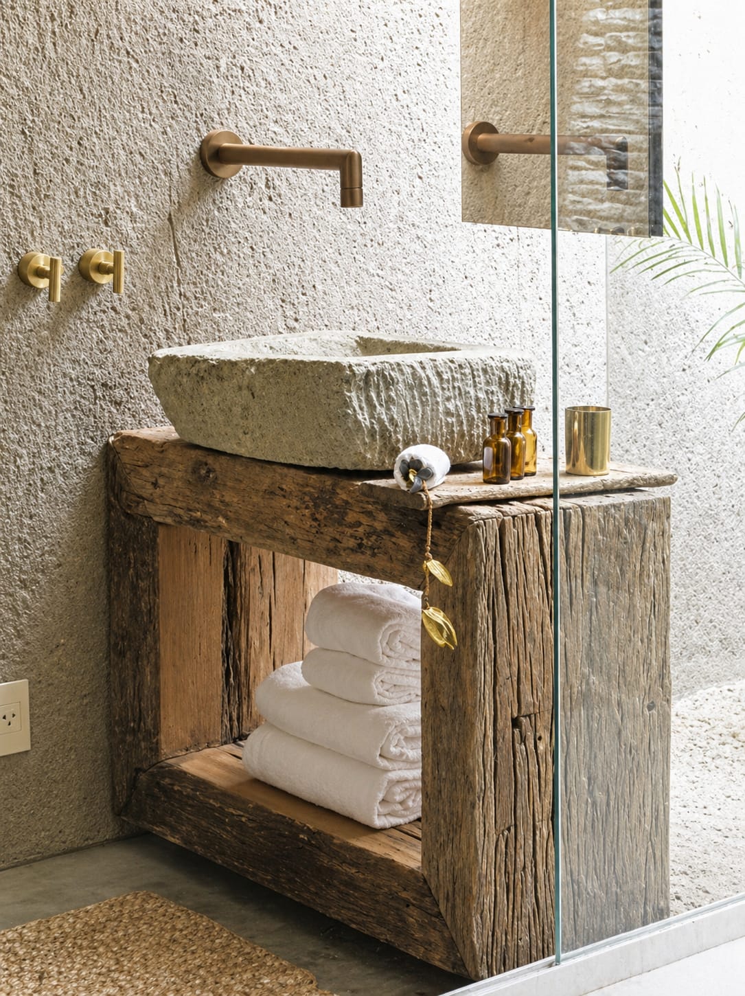 MUEBLE DE LAVABO TALLADO