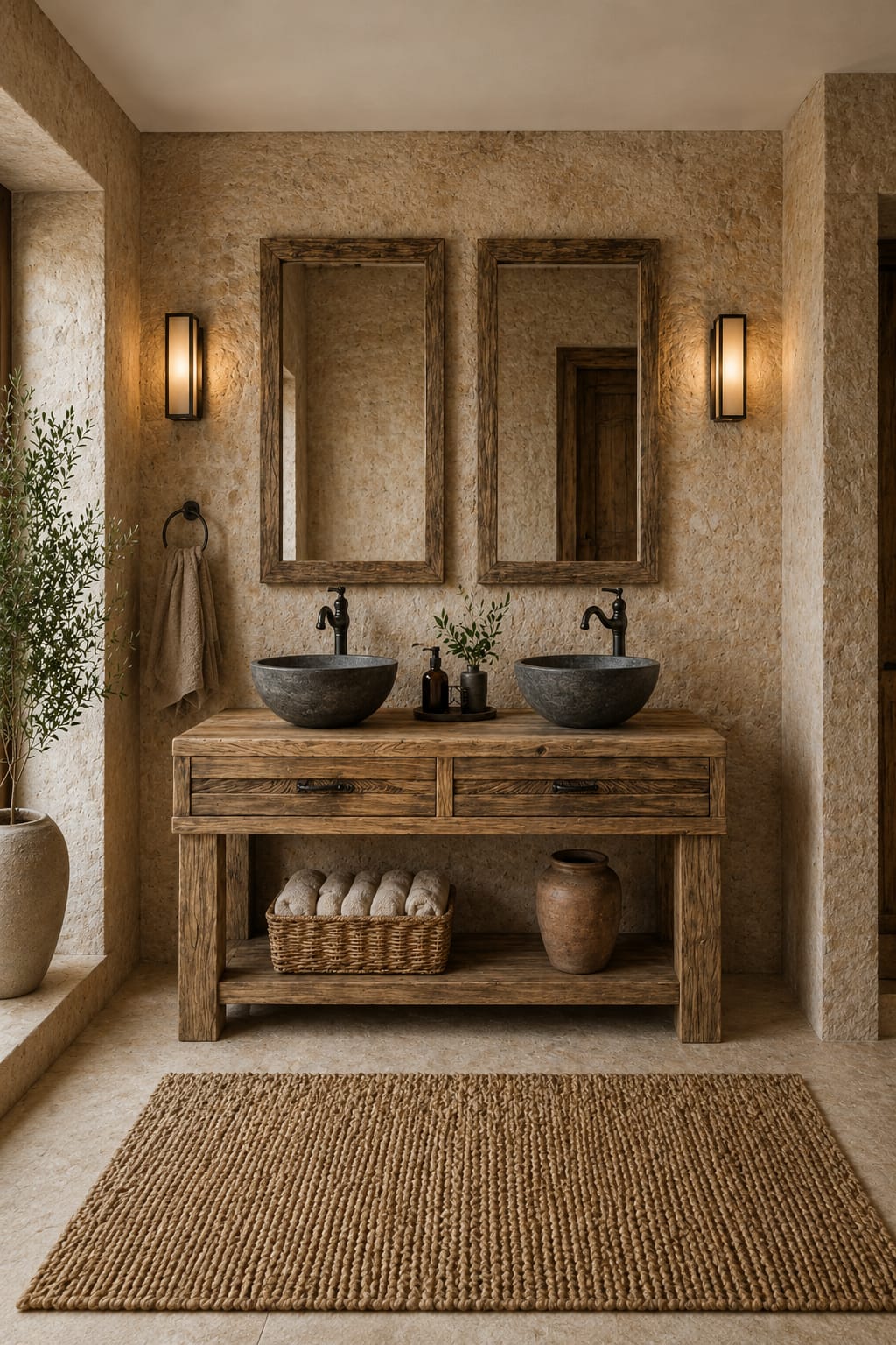 MUEBLE DE LAVABO RÚSTICO TOSCO