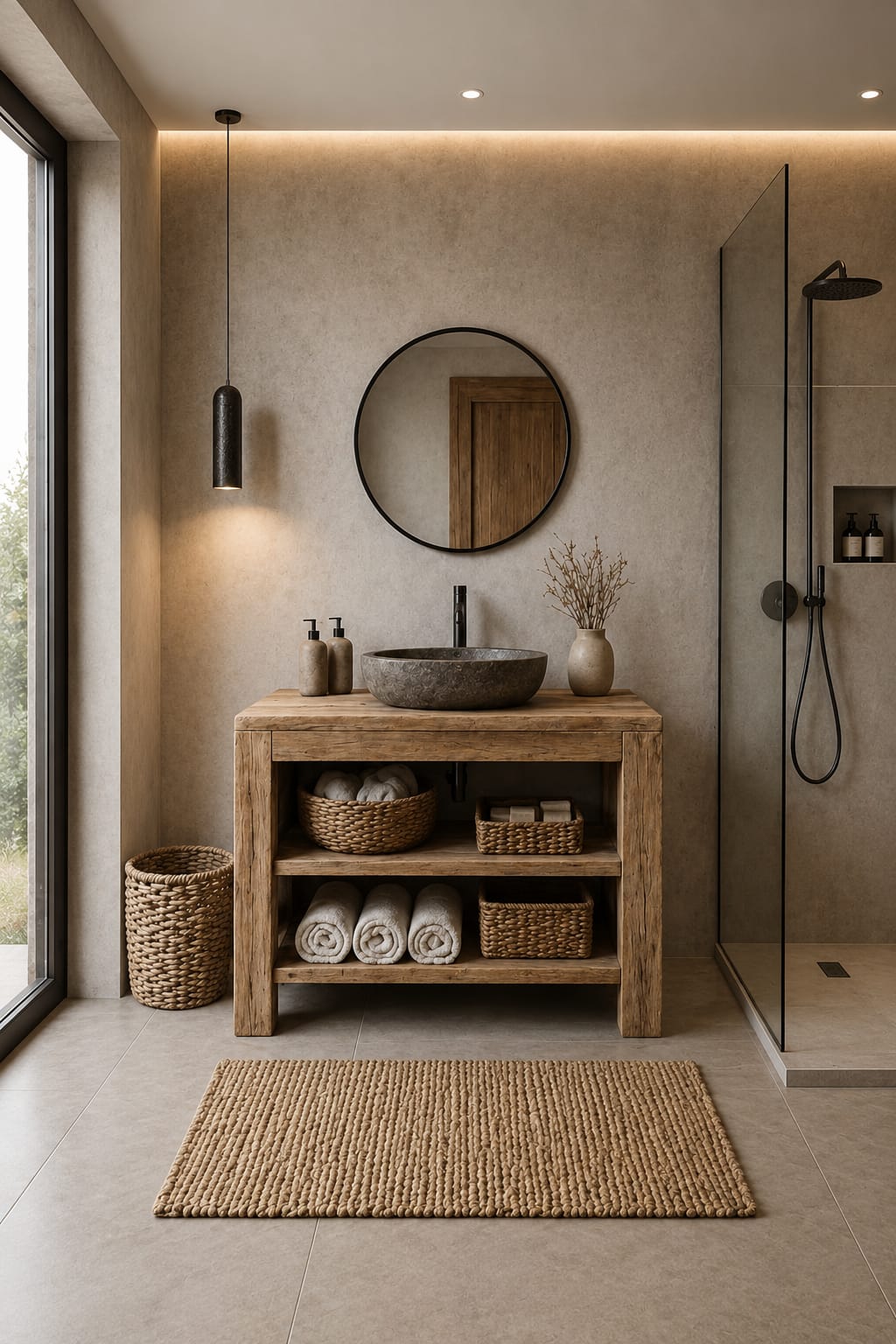 MUEBLE DE LAVABO RÚSTICO WOOD