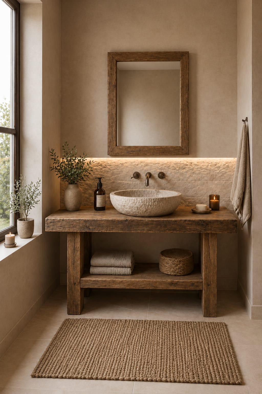MUEBLE DE LAVABO RÚSTICO TERRA