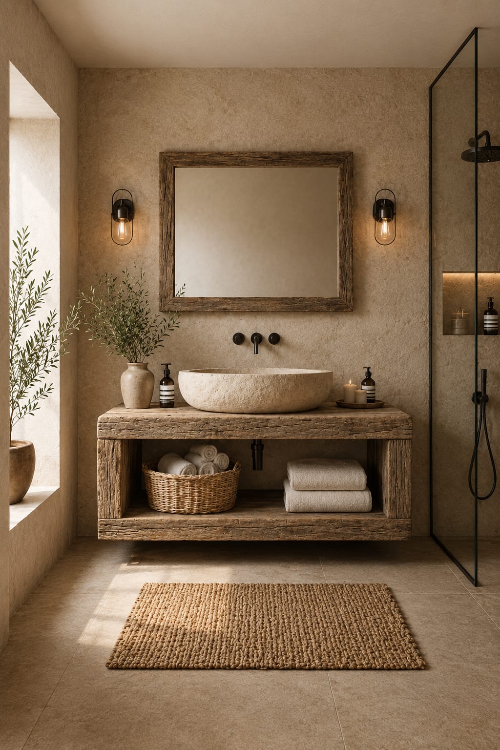MUEBLE DE LAVABO RÚSTICO VINTA