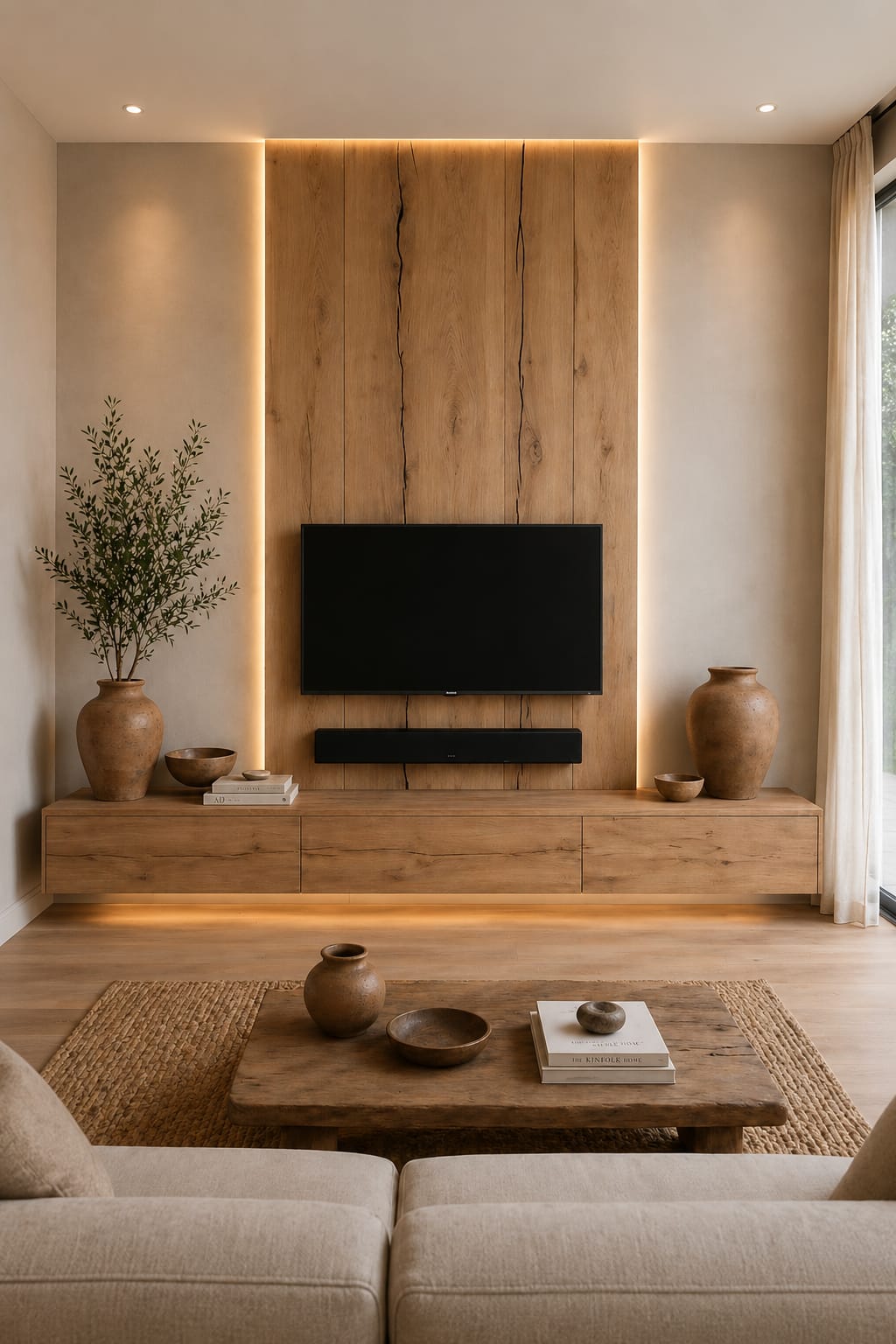 PANEL DECORATIVO DE TV MADERA MACIZA SELKA
